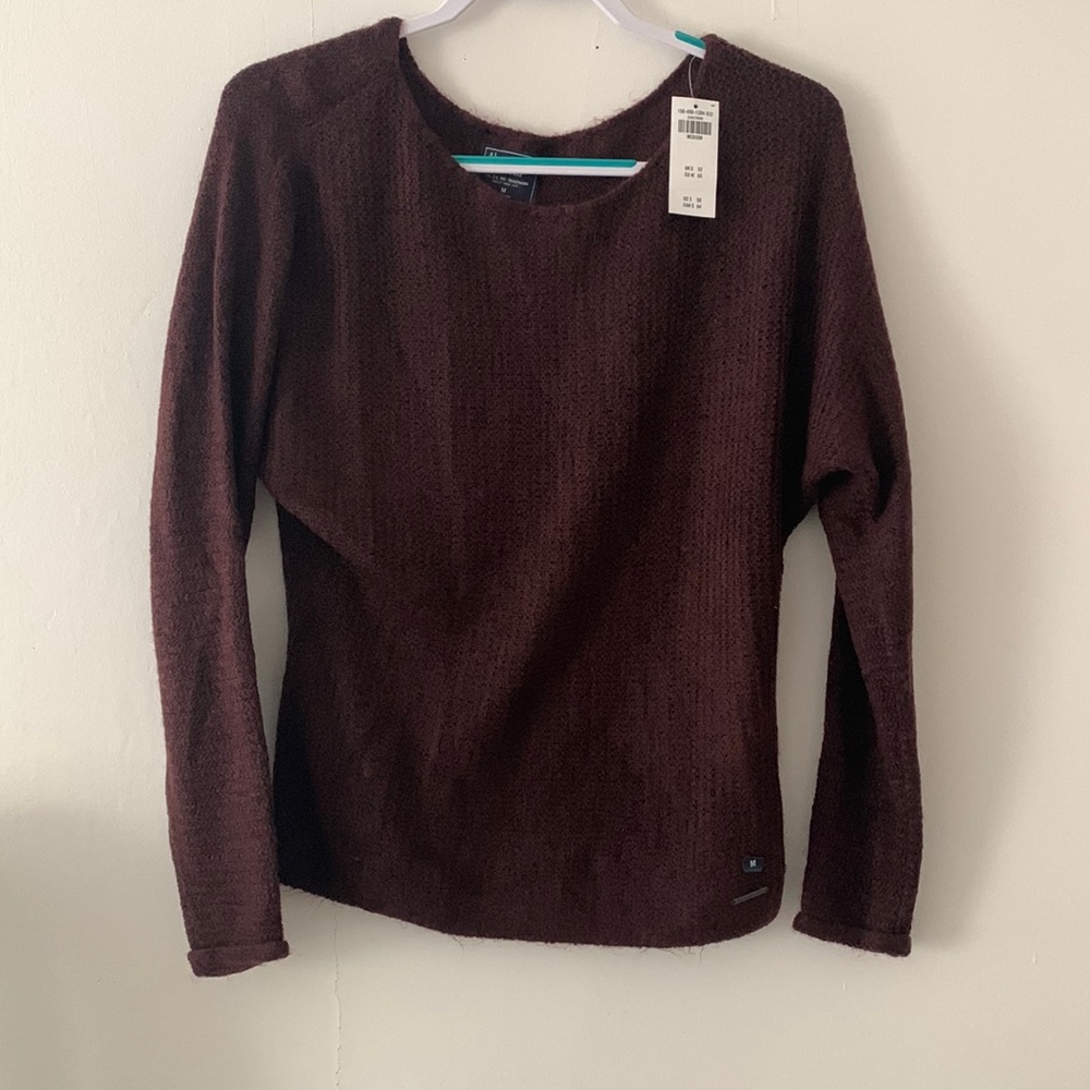 NWT Abercrombie and Fitch Maroon Sweater Medium